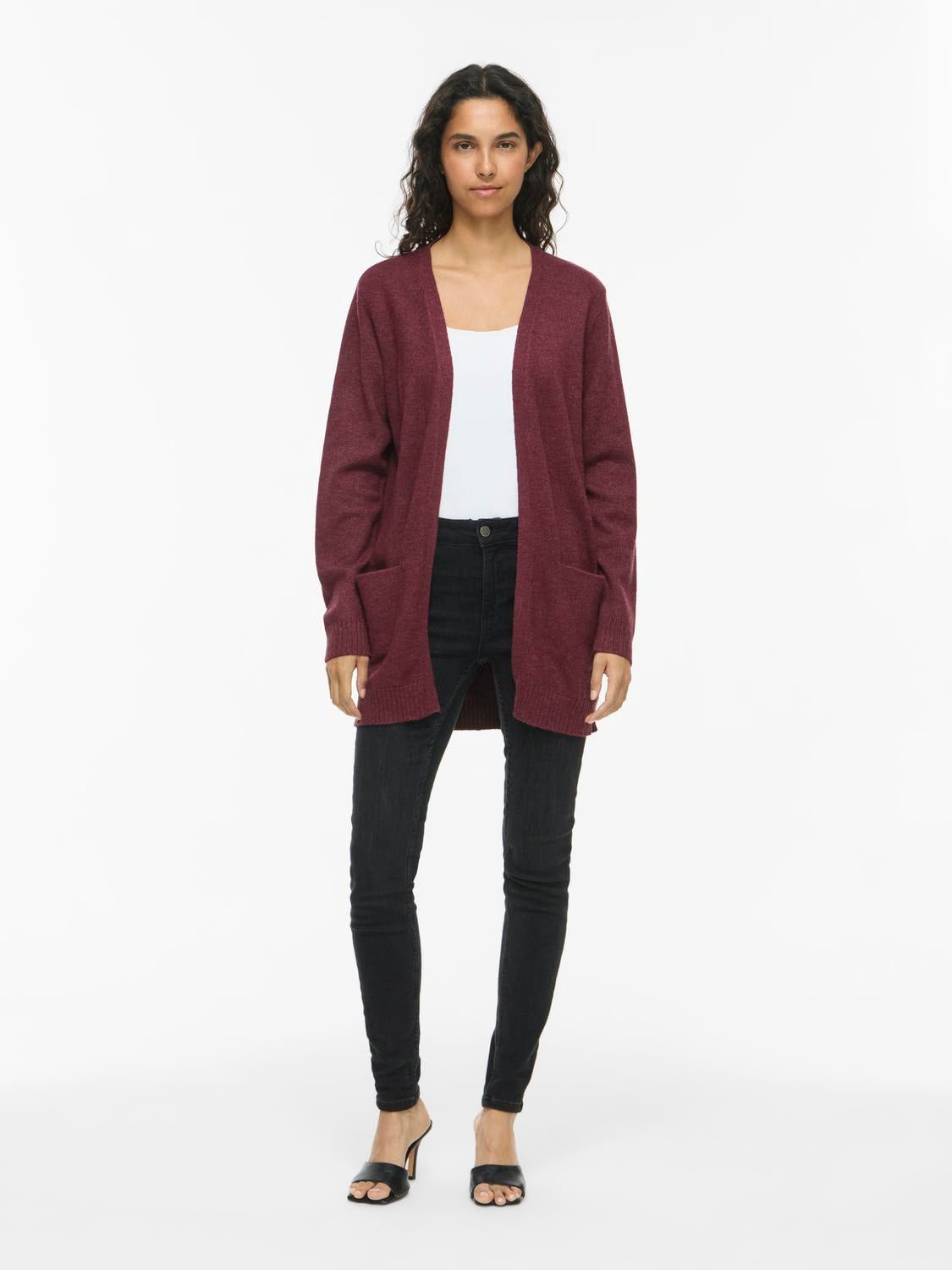 VIRIL Knitted Cardigan - Port Royale - VERO MODA & VILA Bergvik